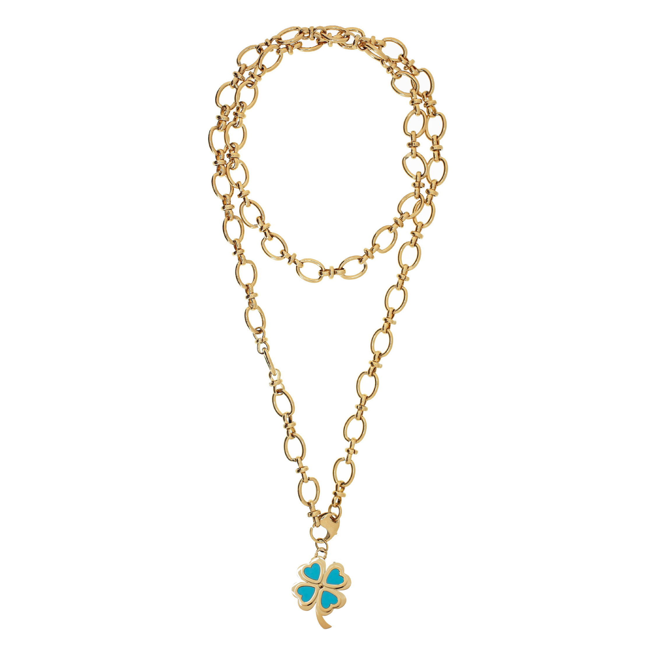 CLEVER CLOVER Turquoise Maxi Chain