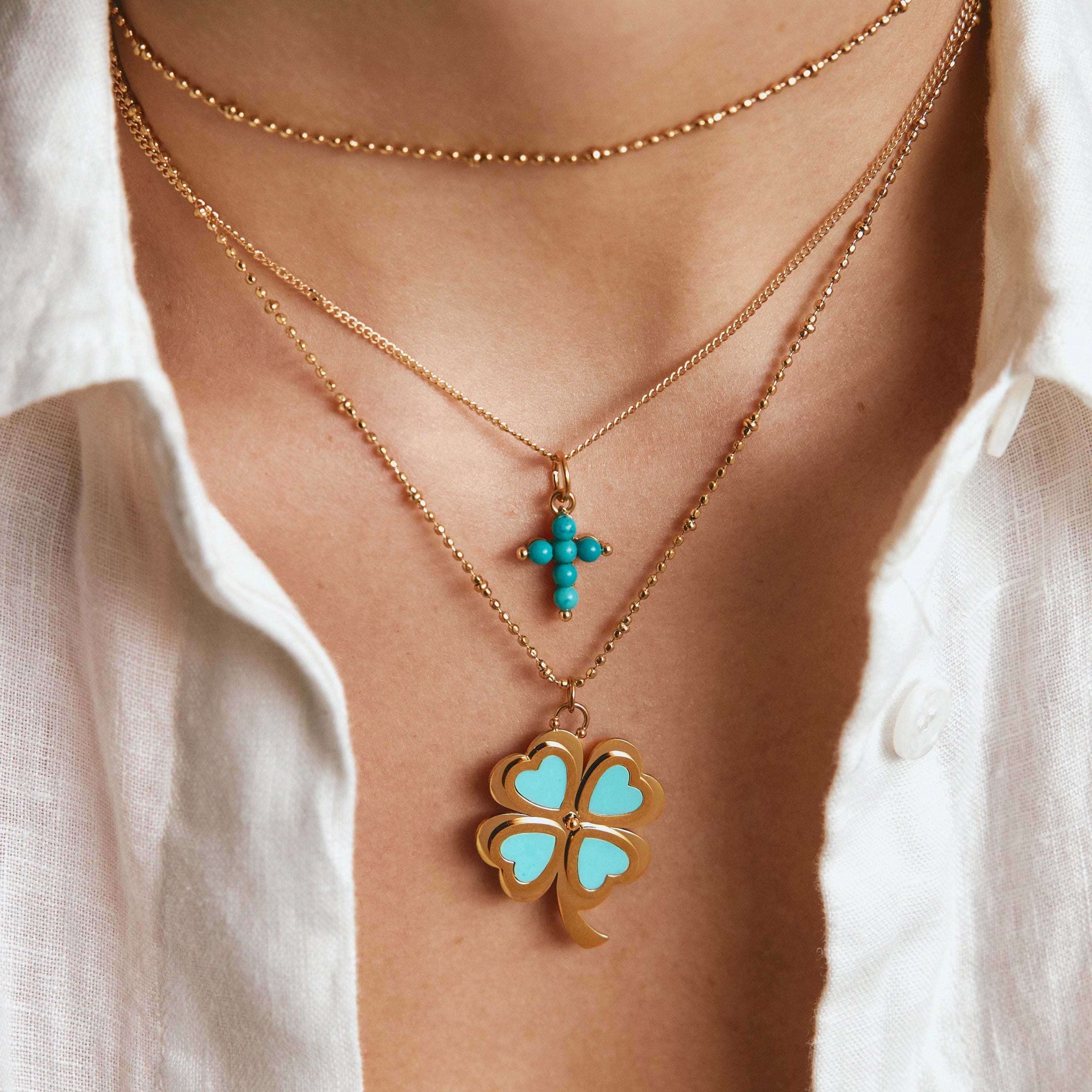 TINY CROSS Turquoise