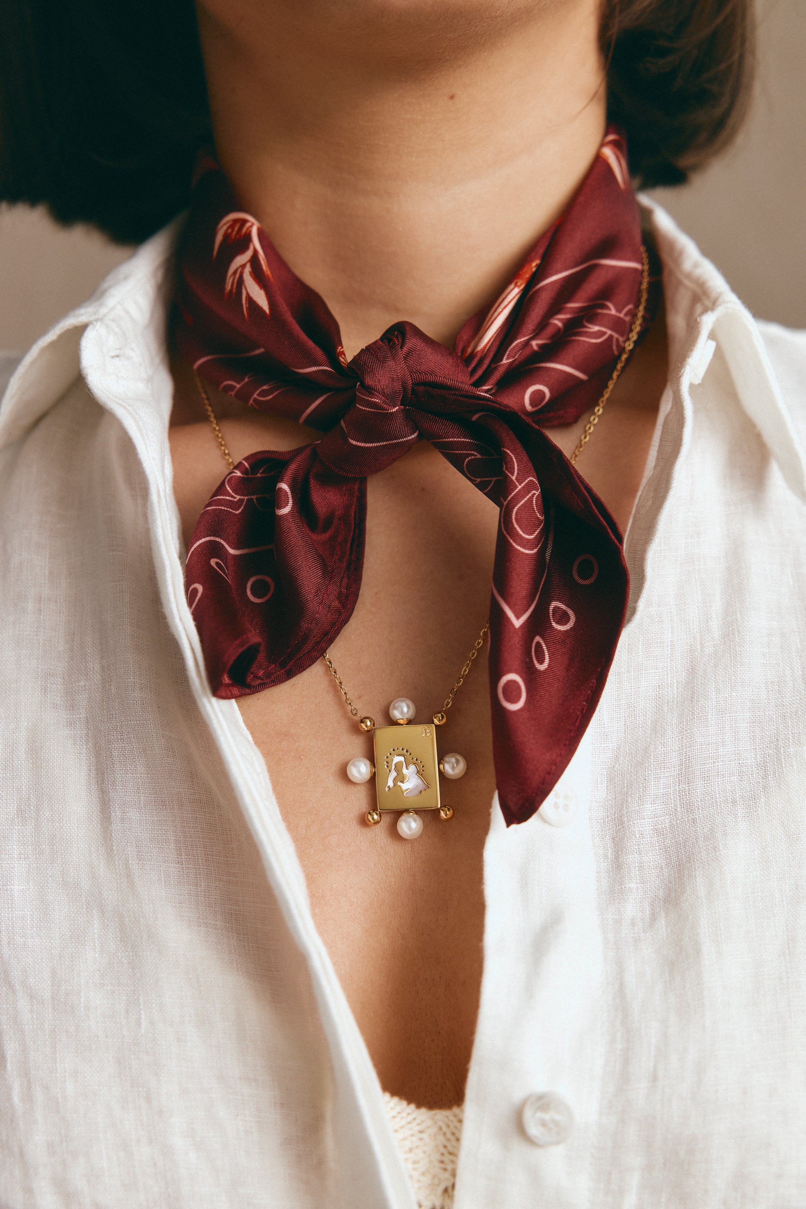 'ONE' double sided scapular -CHAIN-