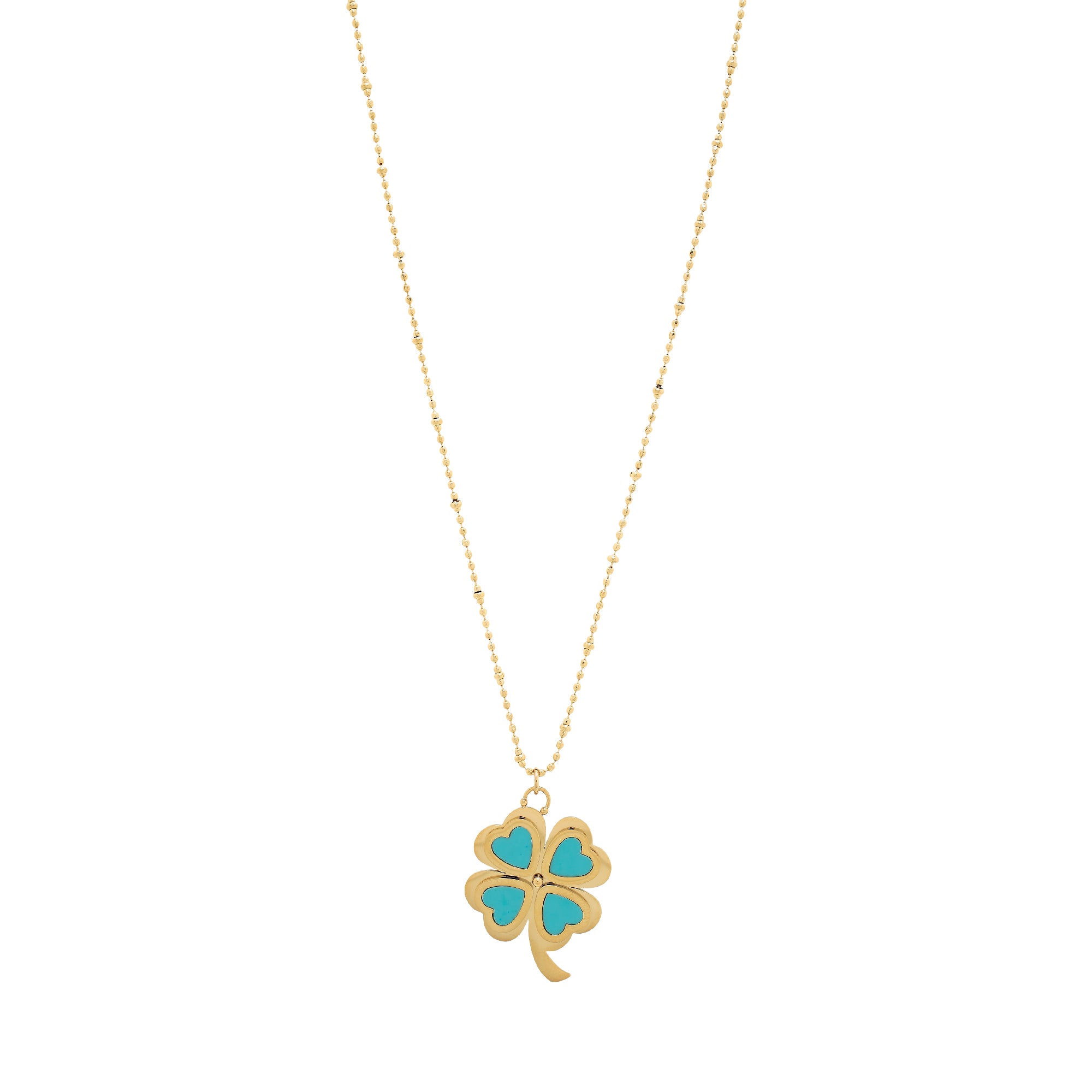 CLEVER CLOVER Turquoise Beaded Chain