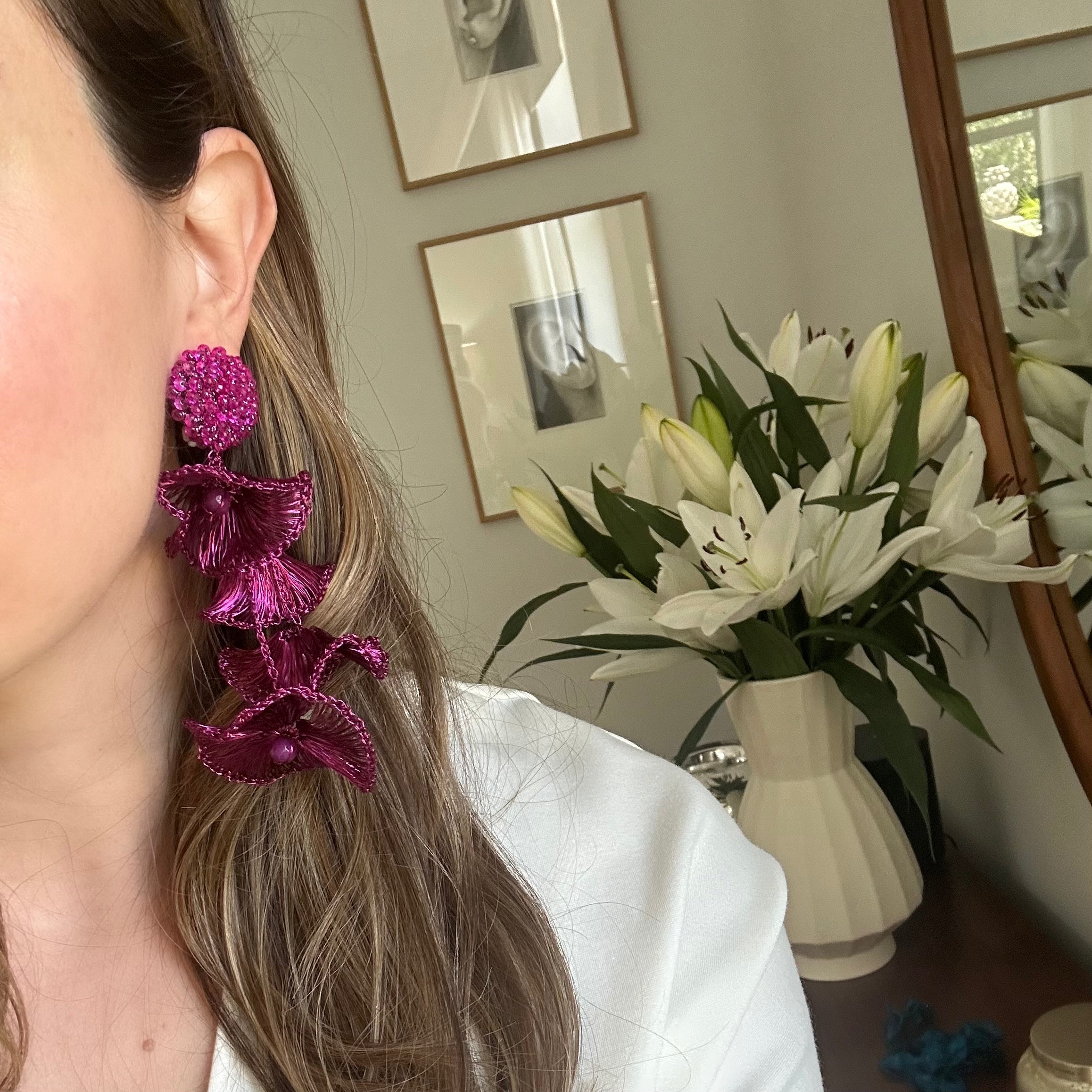 'PURPLE ORCHID' EARRINGS