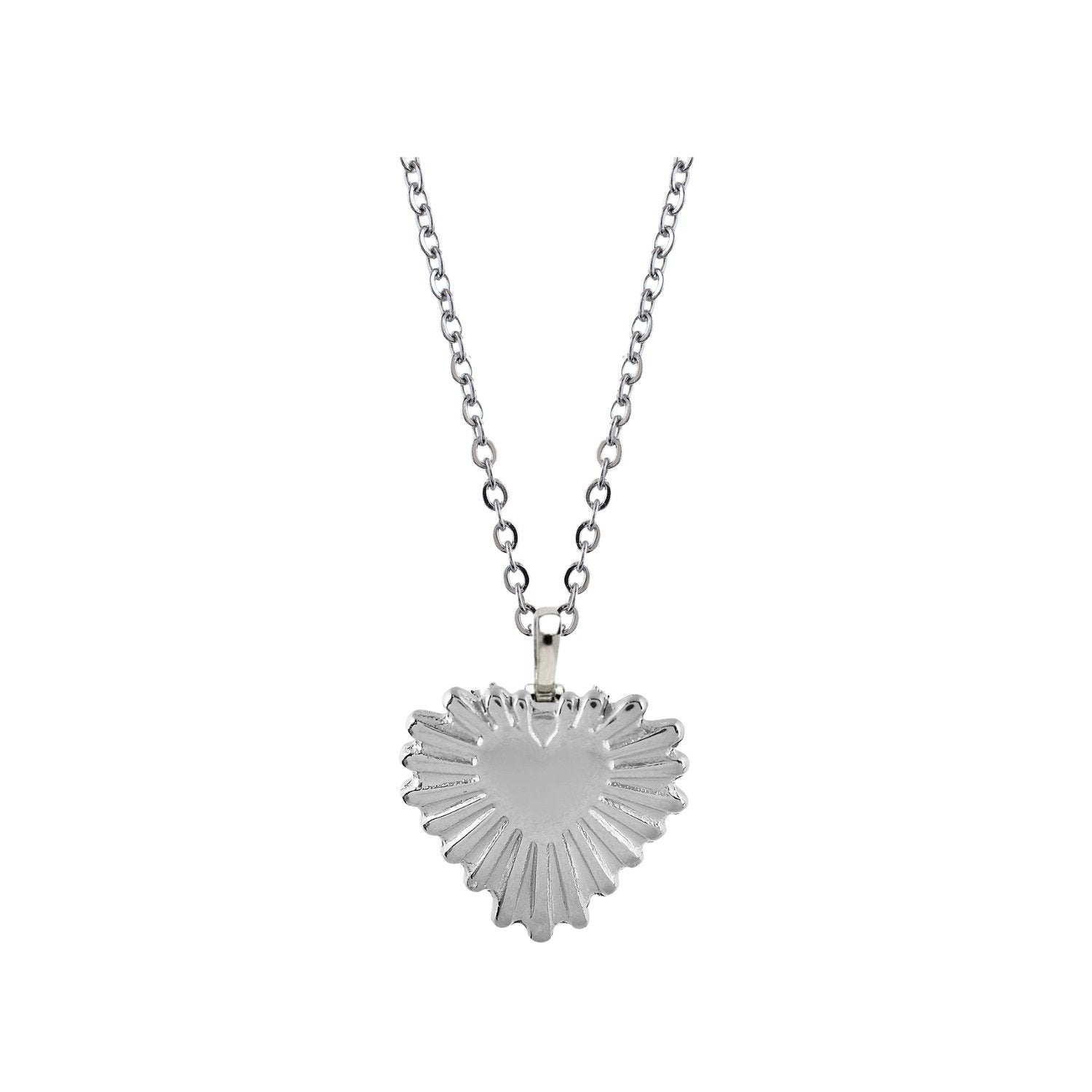 'BE CURIOUS' Mini Heart Necklace -Silver- - Ibiza Passion