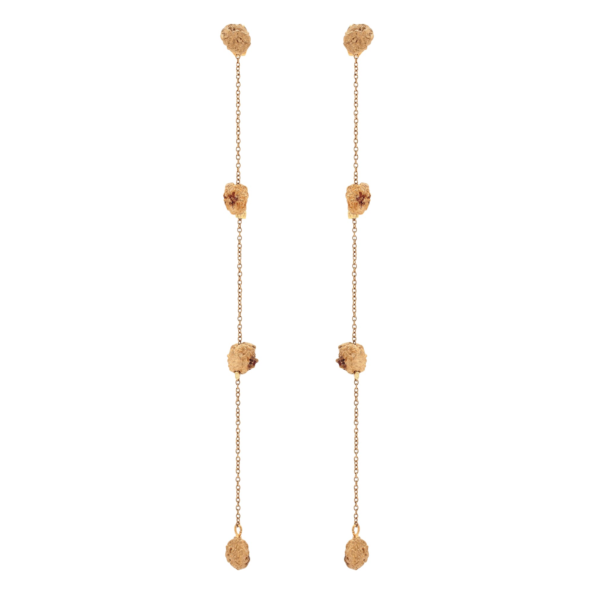 'GAIA' Mini Gold Nugget Earrings - Ibiza Passion