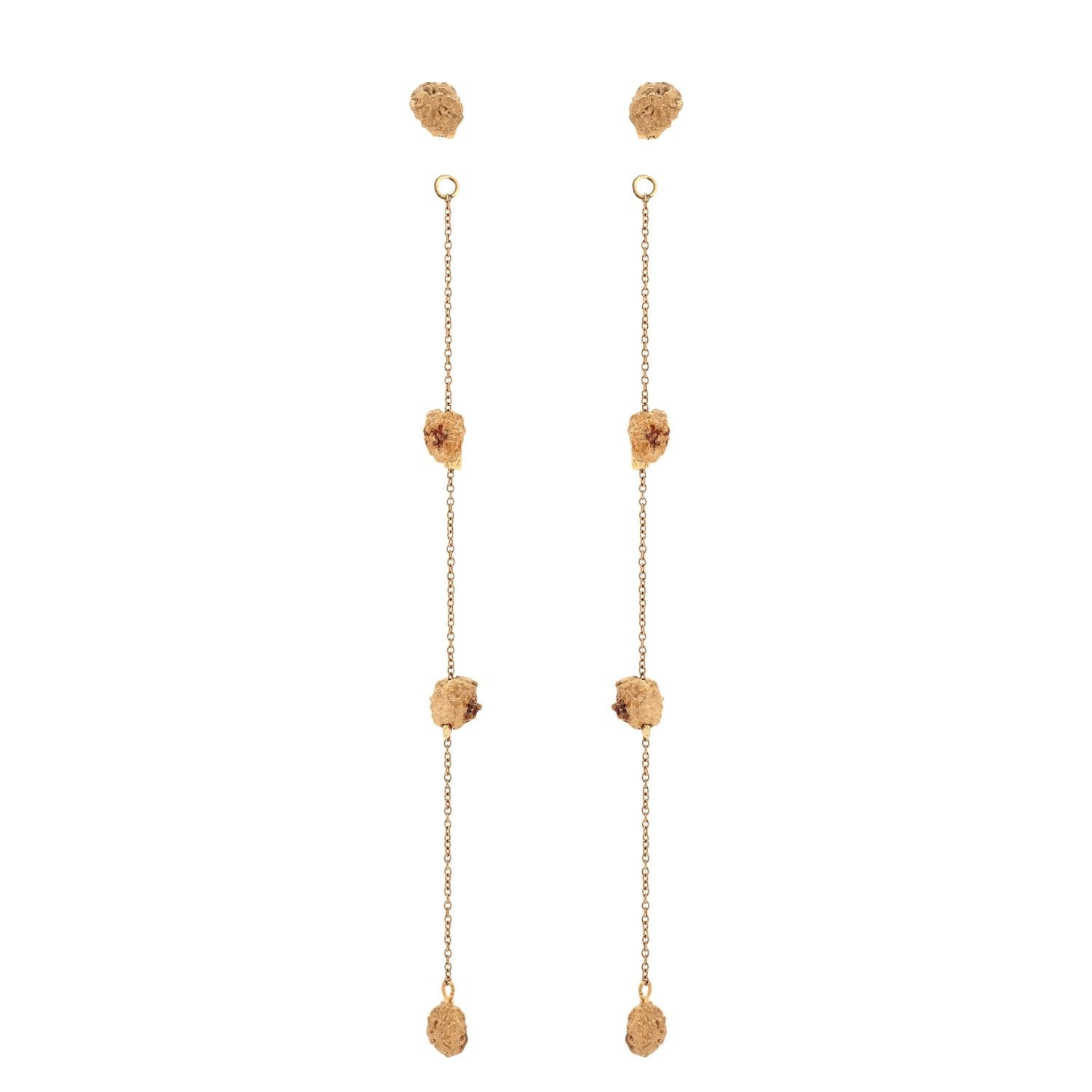'GAIA' Mini Gold Nugget Earrings - Ibiza Passion