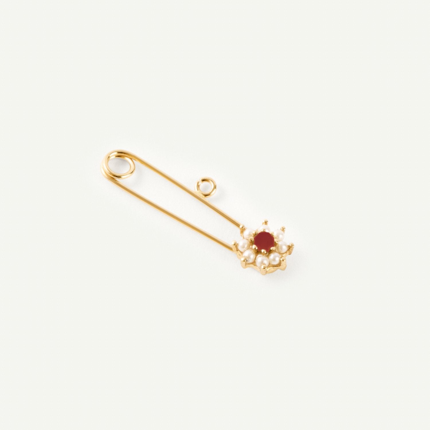 'NOLA' Pearl & Coral Flower BABY PIN - Ibiza Passion