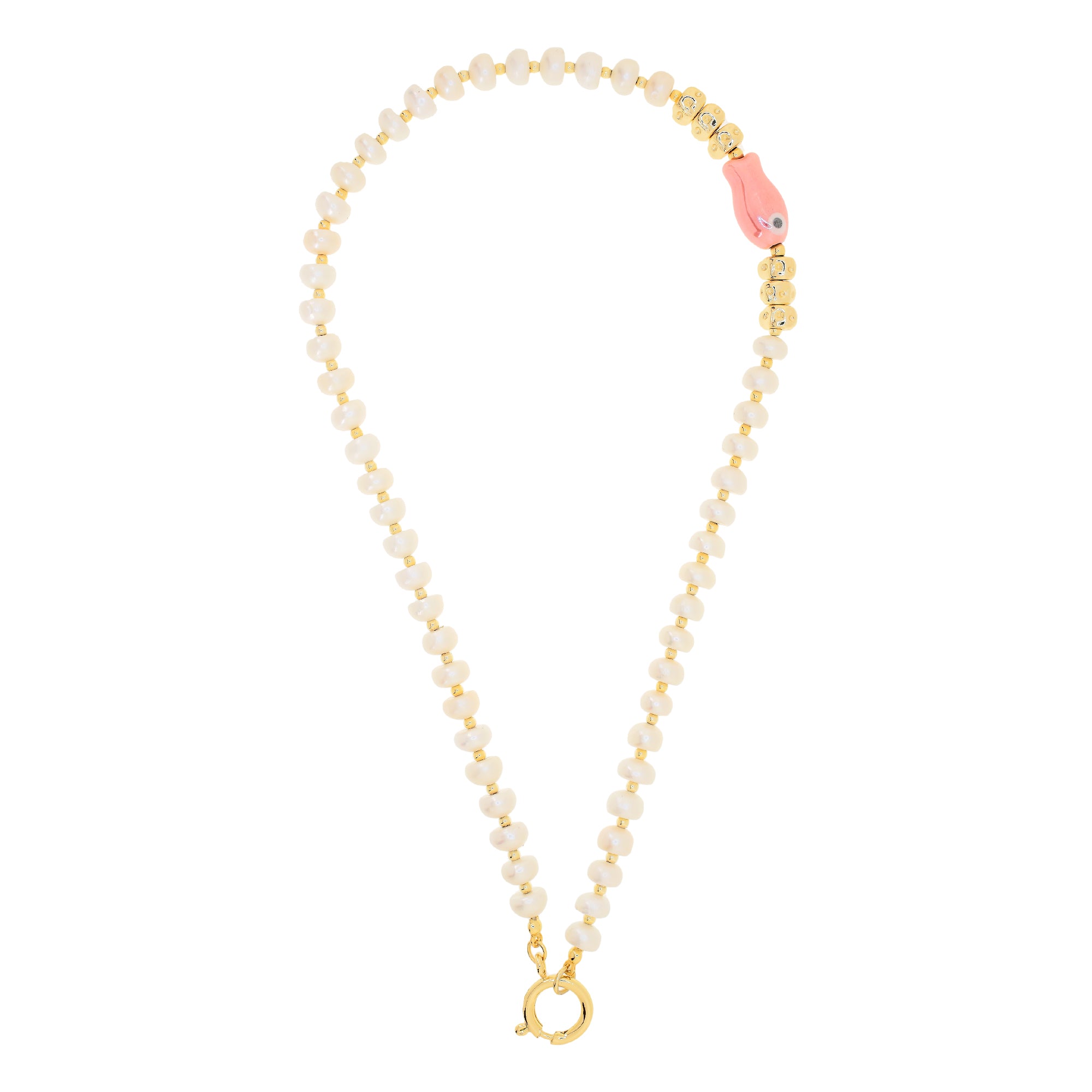 PEARLINA Pink Necklace