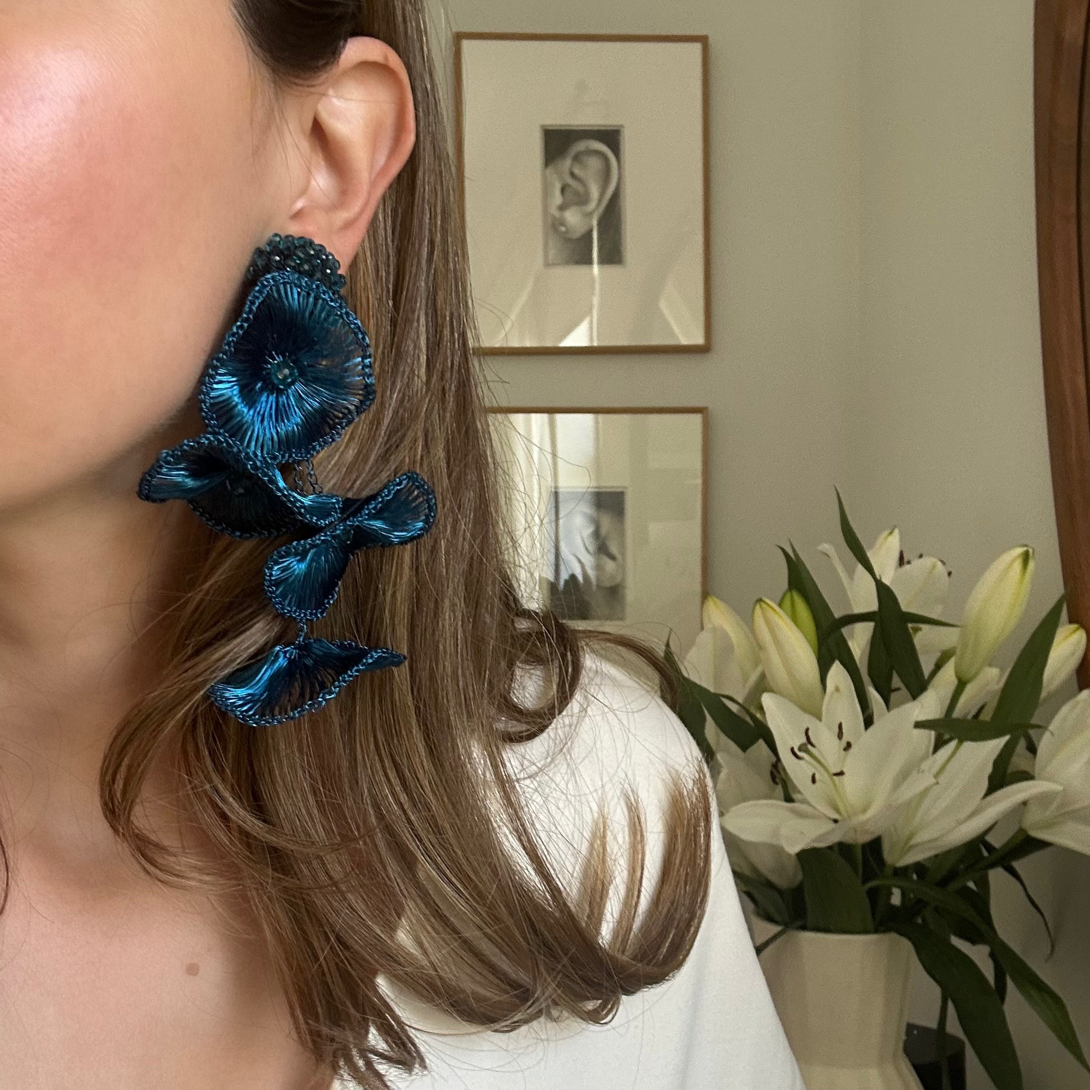 'BLUE ORCHID' EARRINGS