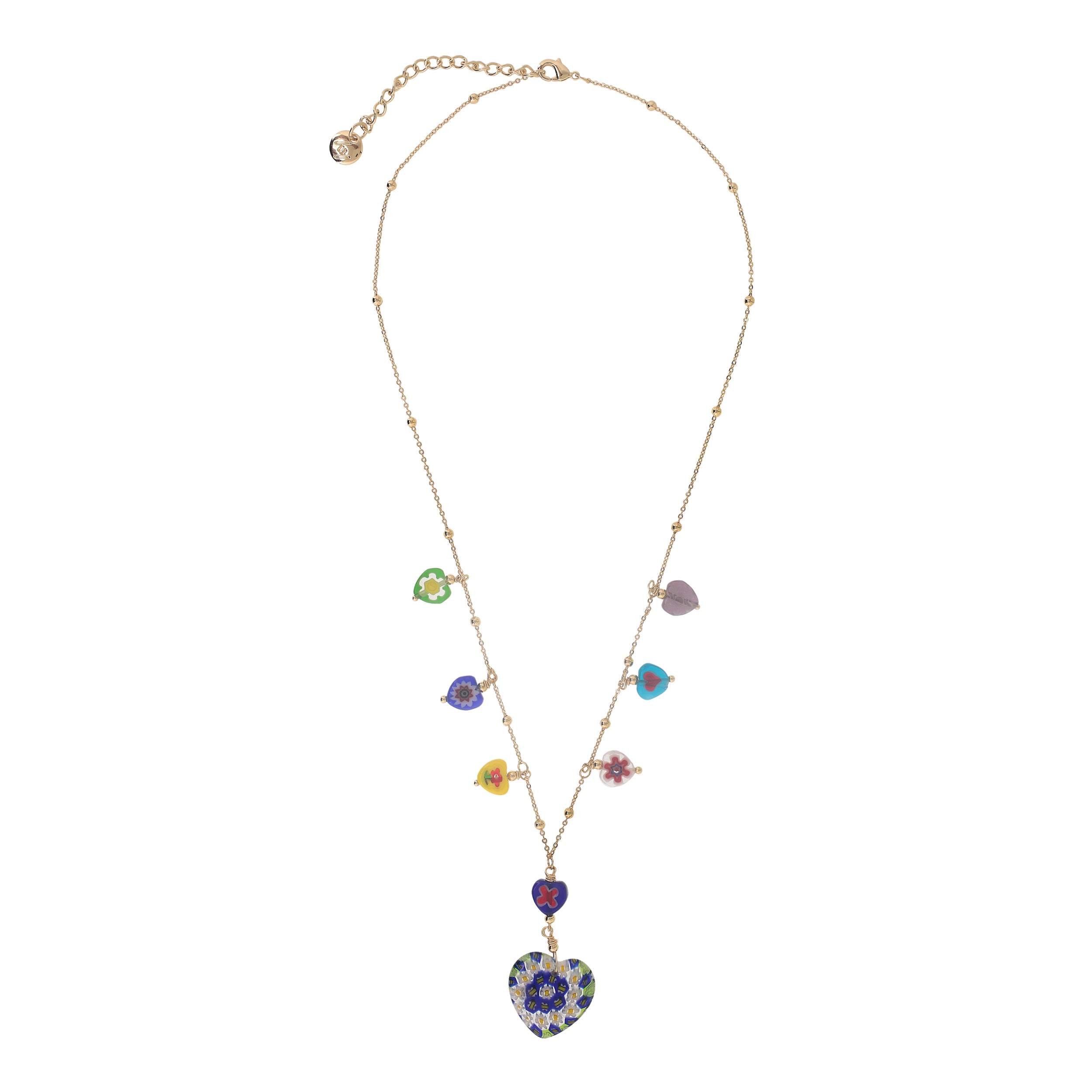 ibiza passion 18k gold plated millefiori necklace