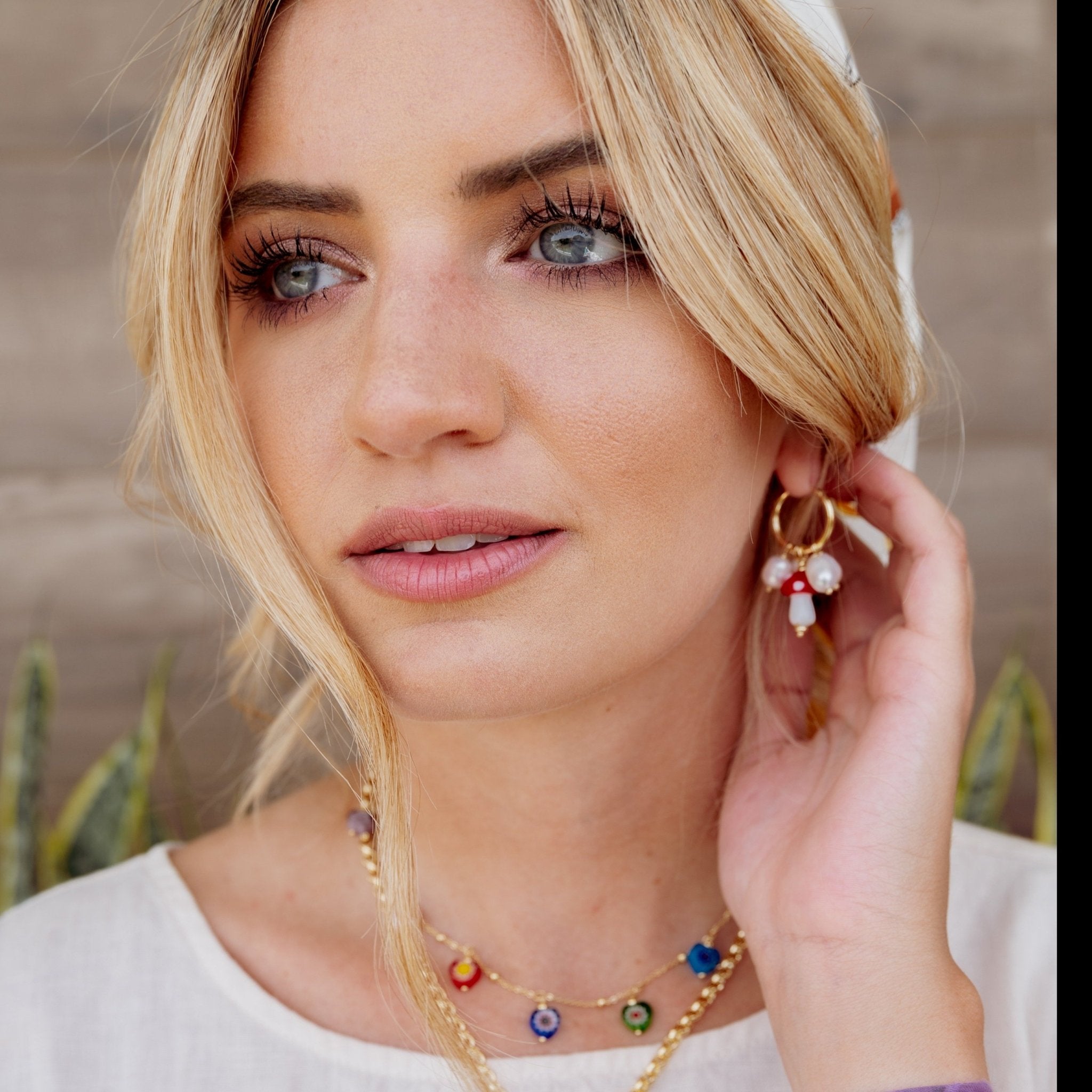 'CAPRI' Millefiori Hearts Necklace - Ibiza Passion
