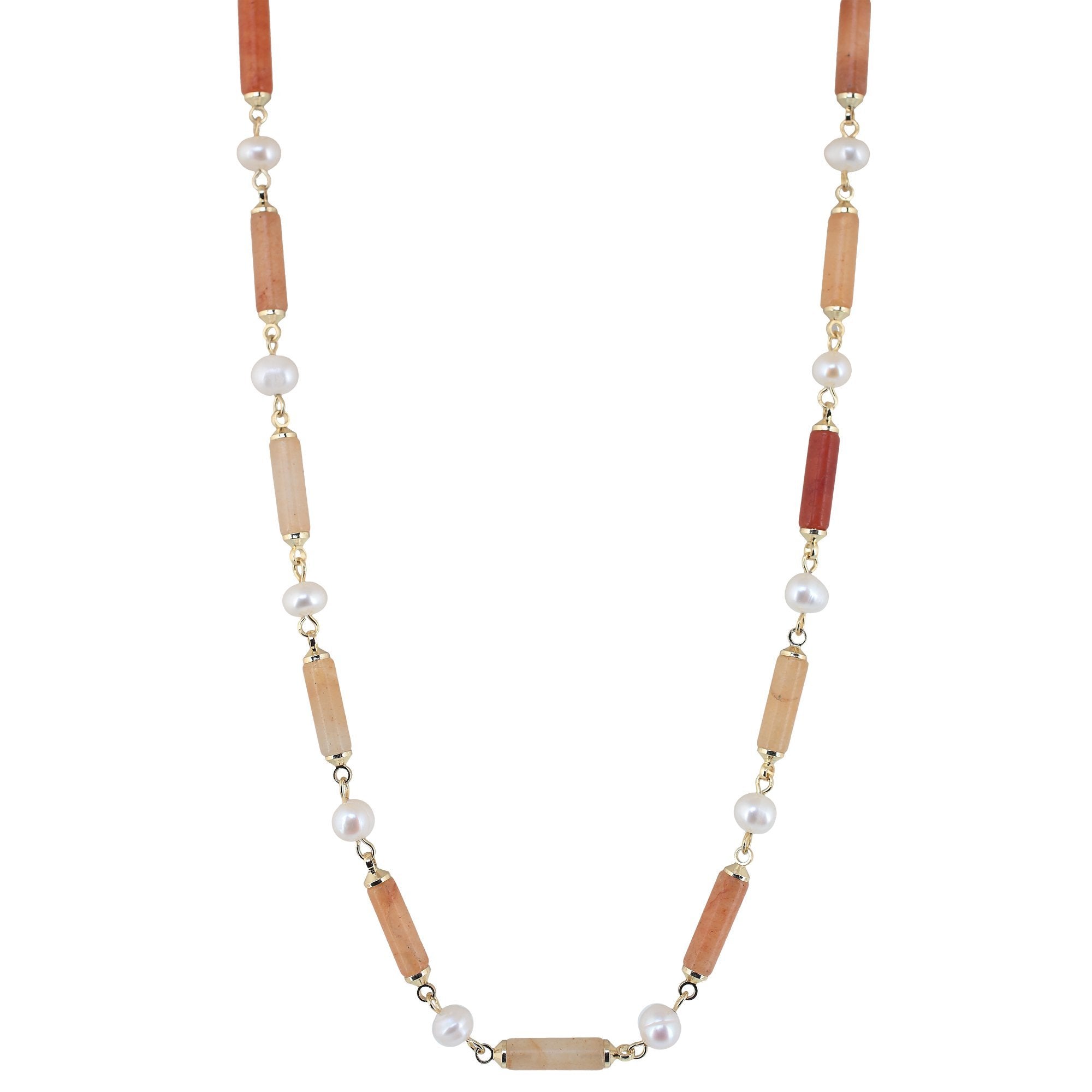 'ORIGEN' Pearls & Stones Necklace -Jade - Ibiza Passion