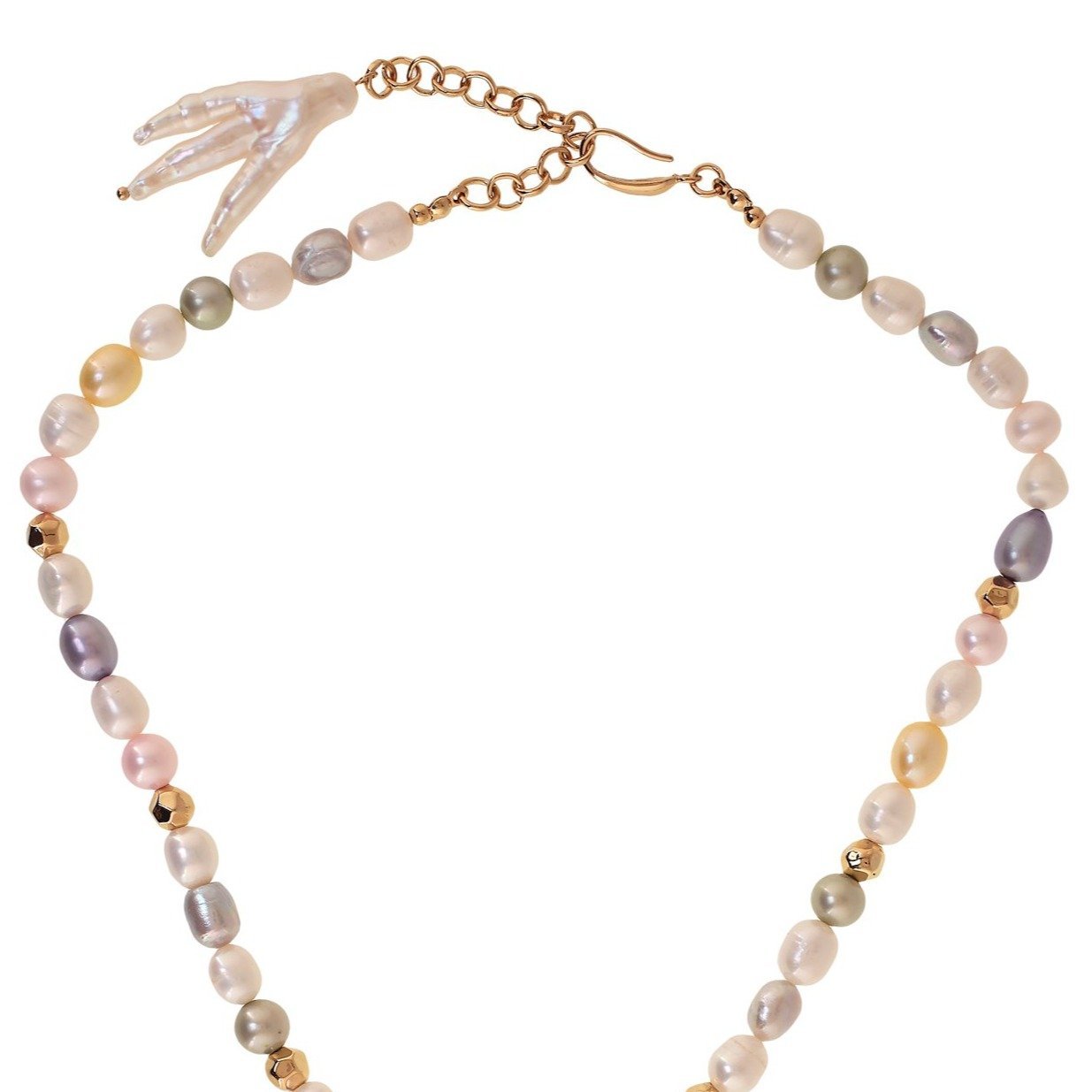 'PENINSULA' Colored Pearls Tie Necklace - Ibiza Passion